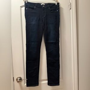 Paige Skyline Skinny Dark Wash Blue Mid Rise Jeans Size 31 - NWOT but slight rip
